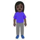 woman standing: dark skin tone on Google