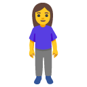 woman standing on Google