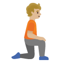 person kneeling facing right: medium-light skin tone on Google