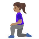woman kneeling: medium skin tone on Google