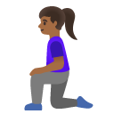 woman kneeling: medium-dark skin tone on Google