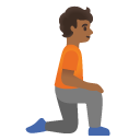person kneeling facing right: medium-dark skin tone on Google