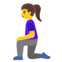 woman kneeling on Google