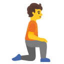 person kneeling facing right on Google