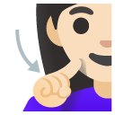 deaf woman: light skin tone on Google