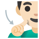 deaf man: light skin tone on Google