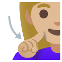 deaf woman: medium-light skin tone on Google