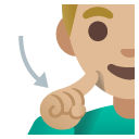 deaf man: medium-light skin tone on Google