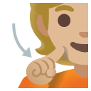 deaf person: medium-light skin tone on Google