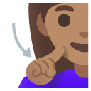 deaf woman: medium skin tone on Google