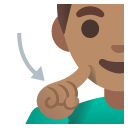 deaf man: medium skin tone on Google