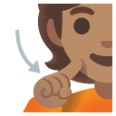 deaf person: medium skin tone on Google