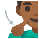 deaf man: medium-dark skin tone on Google