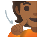 deaf person: medium-dark skin tone on Google