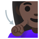 deaf woman: dark skin tone on Google