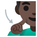 deaf man: dark skin tone on Google