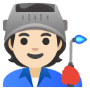 factory worker: light skin tone on Google