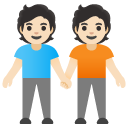 people holding hands: light skin tone on Google