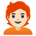 person: light skin tone, red hair on Google