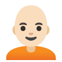 person: light skin tone, bald on Google