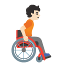 person in manual wheelchair facing right: light skin tone on Google
