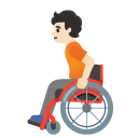 person in manual wheelchair: light skin tone on Google