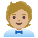 office worker: medium-light skin tone on Google