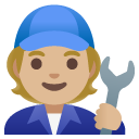 mechanic: medium-light skin tone on Google