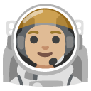 astronaut: medium-light skin tone on Google