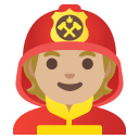 firefighter: medium-light skin tone on Google