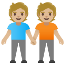 people holding hands: medium-light skin tone on Google