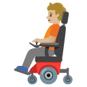person in motorized wheelchair: medium-light skin tone on Google