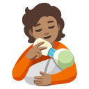 person feeding baby: medium skin tone on Google