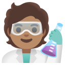 scientist: medium skin tone on Google