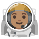 astronaut: medium skin tone on Google