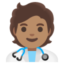health worker: medium skin tone on Google