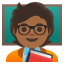 teacher: medium-dark skin tone on Google