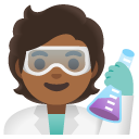 scientist: medium-dark skin tone on Google