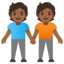 people holding hands: medium-dark skin tone on Google