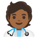 health worker: medium-dark skin tone on Google