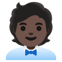 office worker: dark skin tone on Google