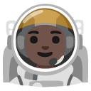 astronaut: dark skin tone on Google