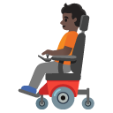 person in motorized wheelchair: dark skin tone on Google