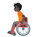 person in manual wheelchair: dark skin tone on Google