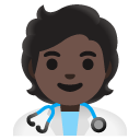 health worker: dark skin tone on Google