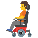 person in motorized wheelchair on Google