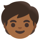 child: medium-dark skin tone on Google