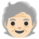 older person: light skin tone on Google