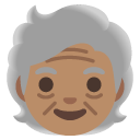 older person: medium skin tone on Google