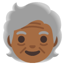 older person: medium-dark skin tone on Google
